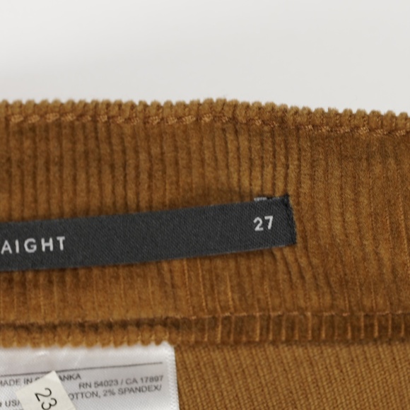 New BANANA REPUBLIC Size 27 High Rise Straight Leg Corduroy Pants Ankle Length - Picture 4 of 5